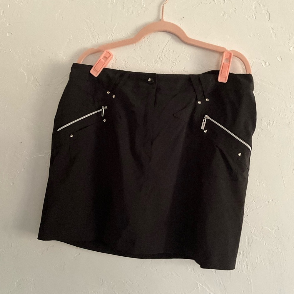 Jamie Sadock Black Skinnylicious Golf Skort Size 14